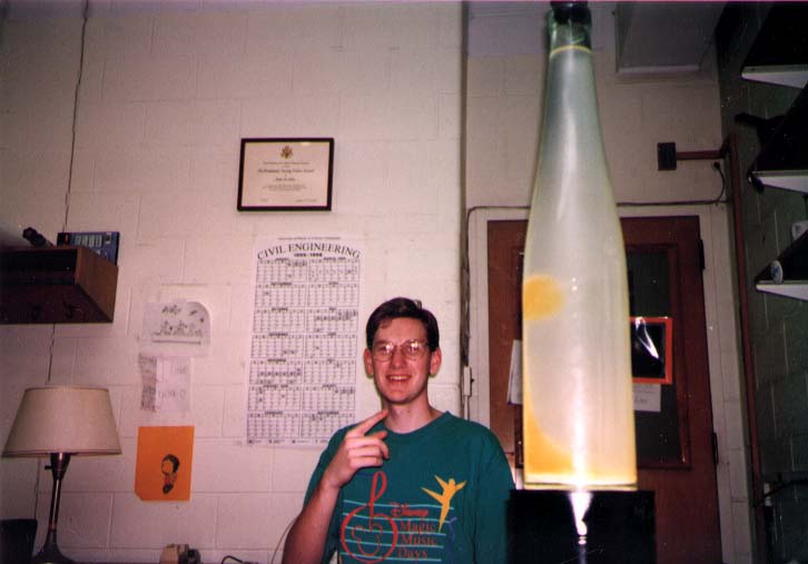 Doug with a HUGE lava lamp
